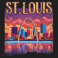 St Louis Gateway Arch Missouri Cityscape Skyline Golf Towel thumb 3