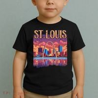 St Louis Gateway Arch Missouri Cityscape Skyline Toddler T-Shirt thumb 2