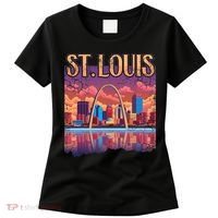 St Louis Gateway Arch Missouri Cityscape Skyline Women's T-Shirt thumb 0