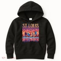 St Louis Gateway Arch Missouri Cityscape Skyline Kids Hoodie thumb 0