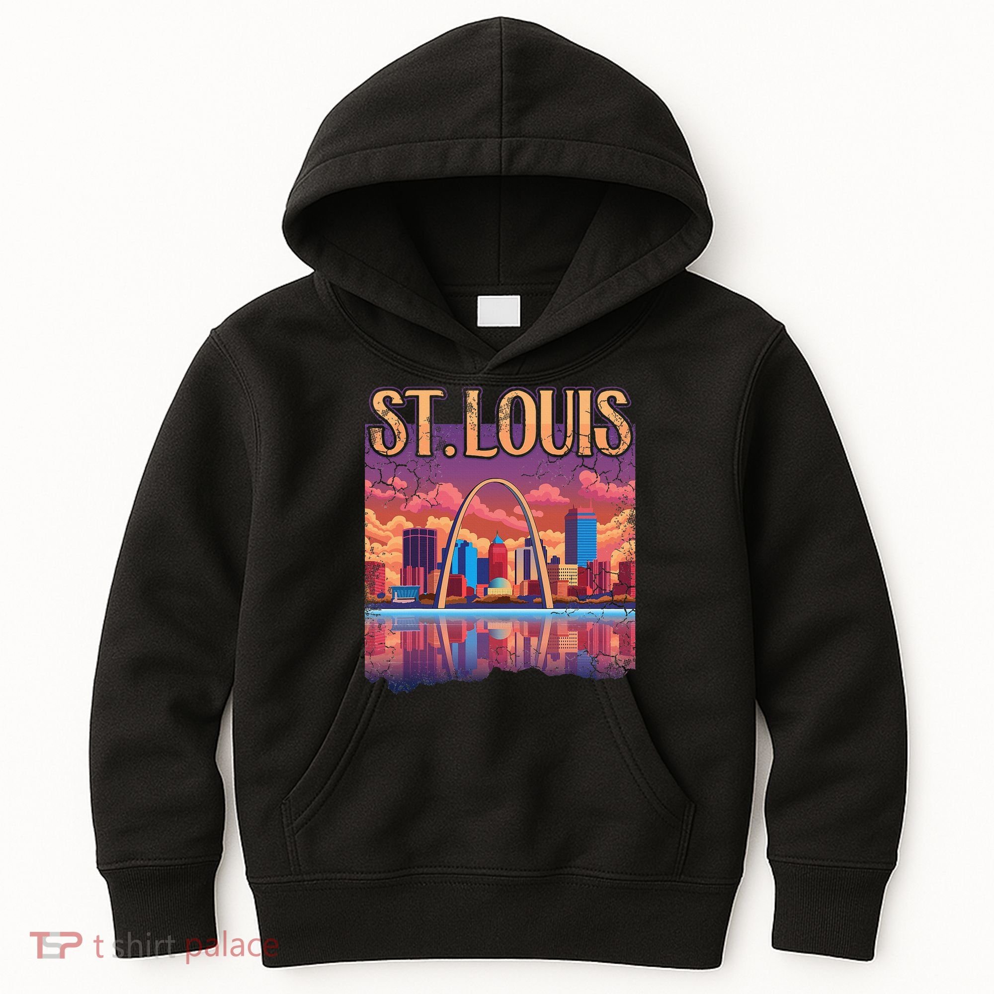 St Louis Gateway Arch Missouri Cityscape Skyline Kids Hoodie