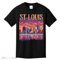 St Louis Gateway Arch Missouri Cityscape Skyline Kids T-Shirt thumb 0
