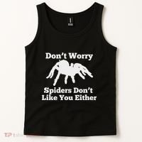 Spider Lover Gift For Women Fear Scared Tarantula Creepy Tank Top thumb 2