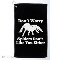 Spider Lover Gift For Women Fear Scared Tarantula Creepy Golf Towel thumb 0