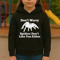Spider Lover Gift For Women Fear Scared Tarantula Creepy Kids Hoodie thumb 3