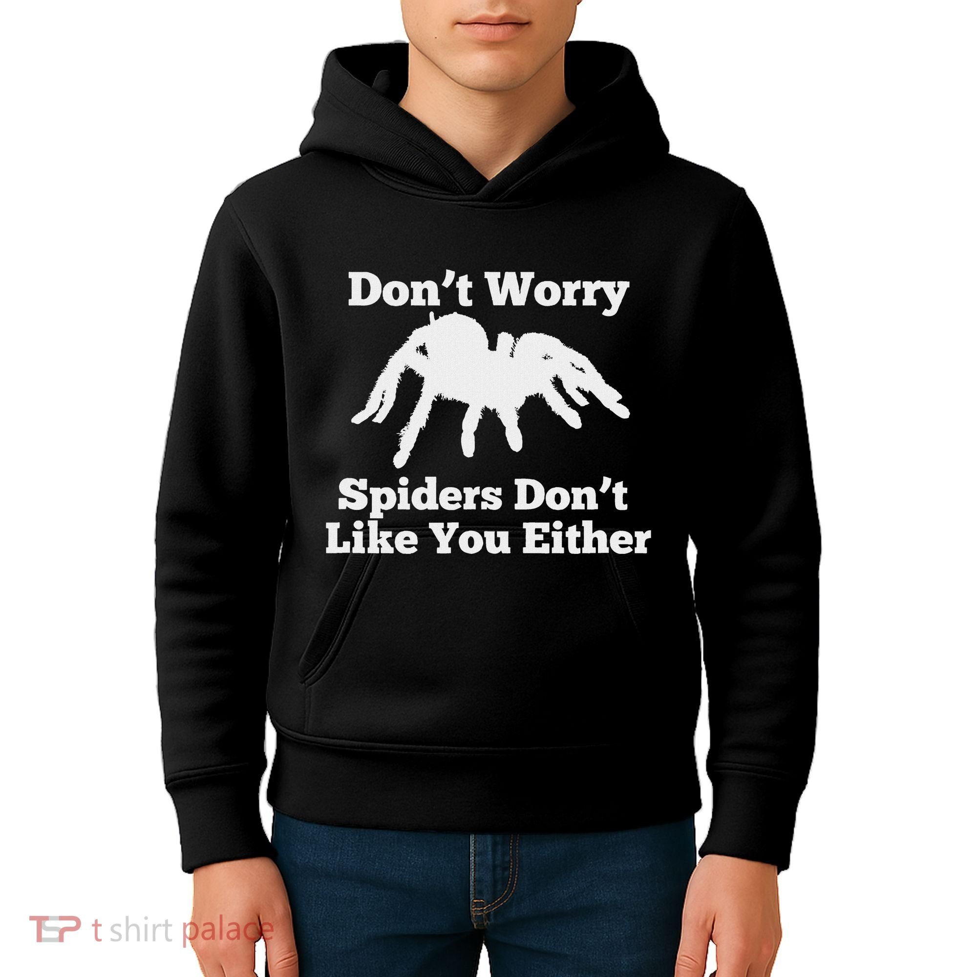 Spider Lover Gift For Women Fear Scared Tarantula Creepy Kids Hoodie