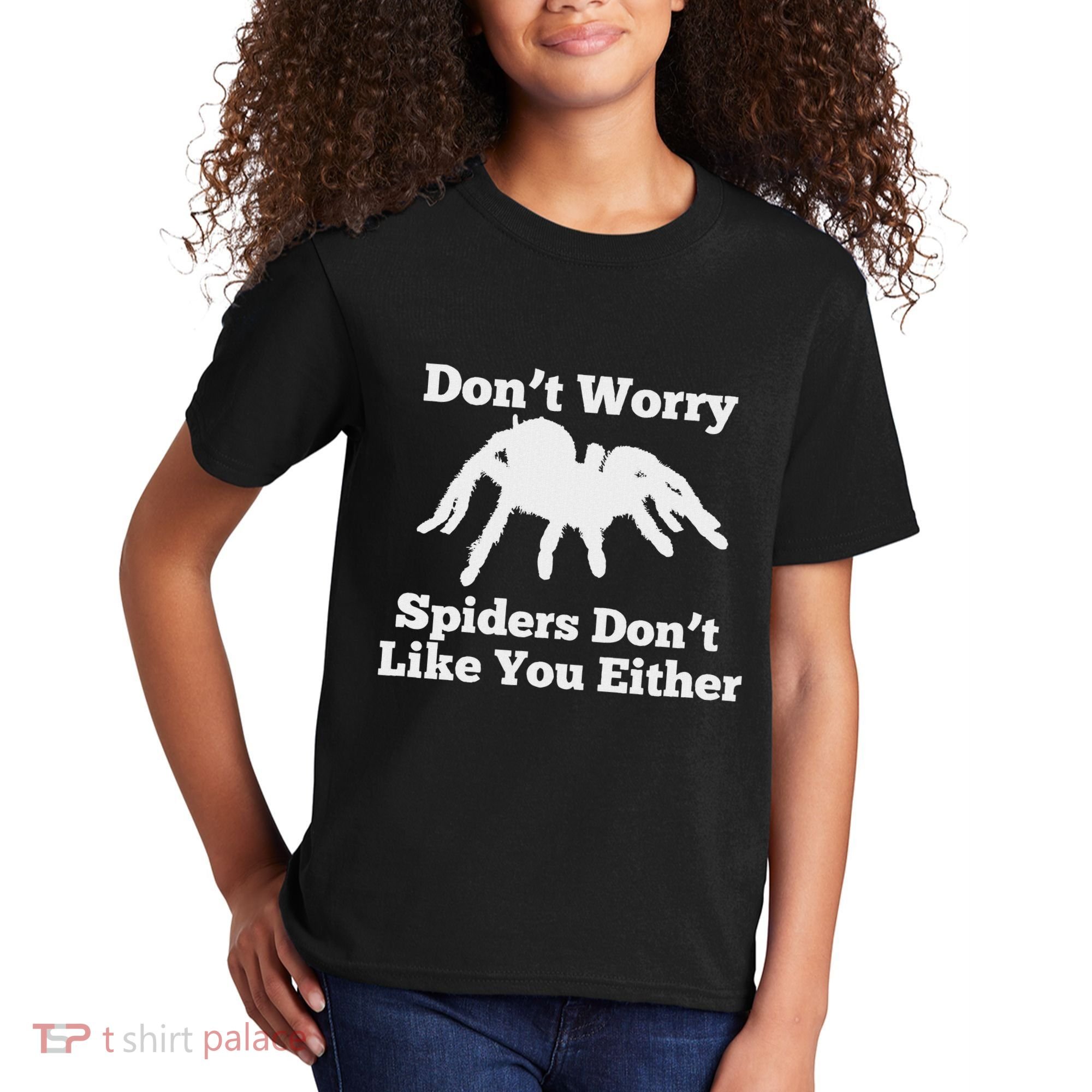 Spider Lover Gift For Women Fear Scared Tarantula Creepy Kids T-Shirt