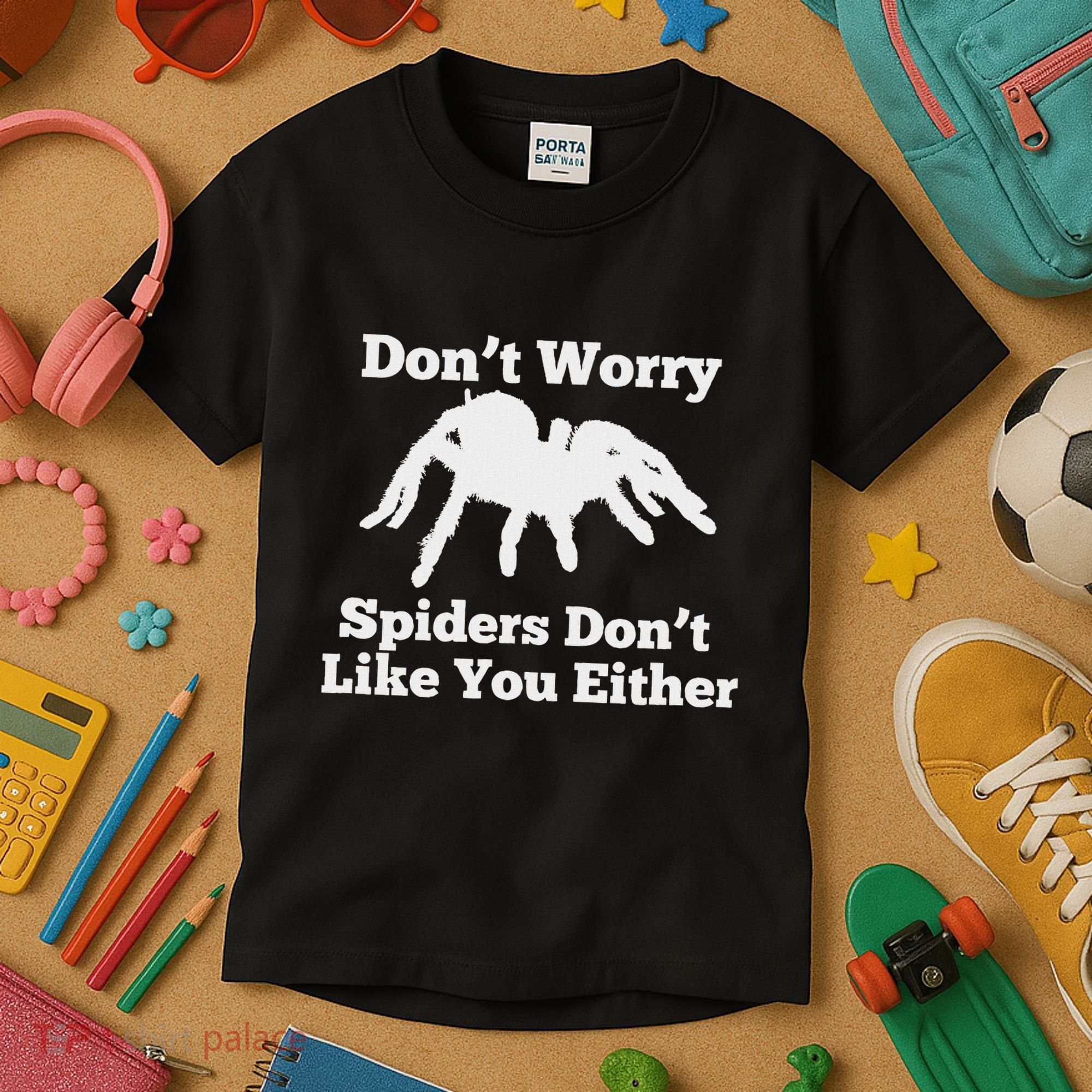 Spider Lover Gift For Women Fear Scared Tarantula Creepy Kids T-Shirt