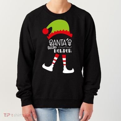 Santas Little Helper Elf Holiday Women's Sweatshirt