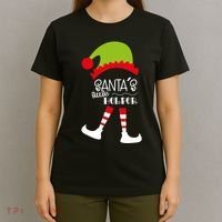 Santas Little Helper Elf Holiday T-Shirt thumb 4