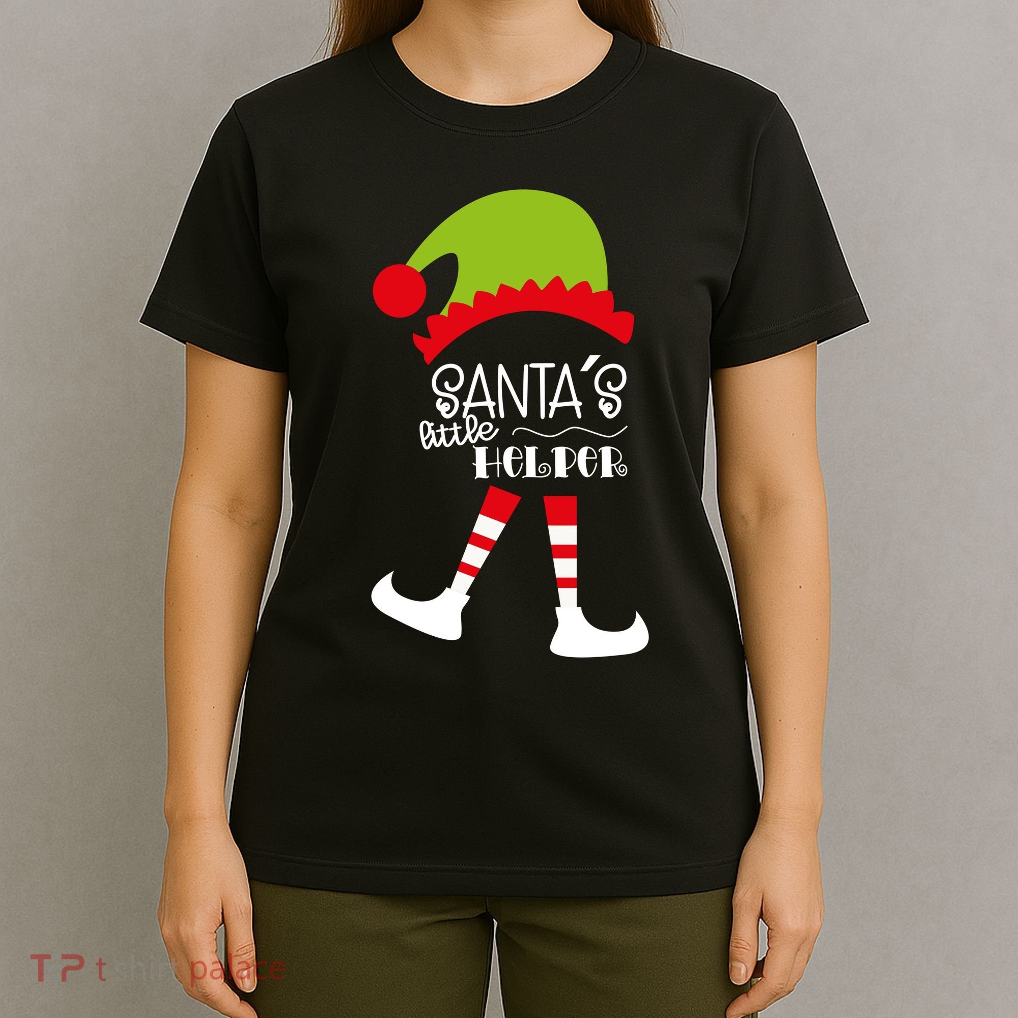 Santas Little Helper Elf Holiday T-Shirt