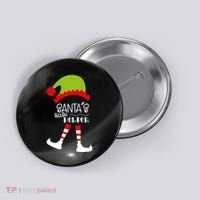 Santas Little Helper Elf Holiday Button thumb 0