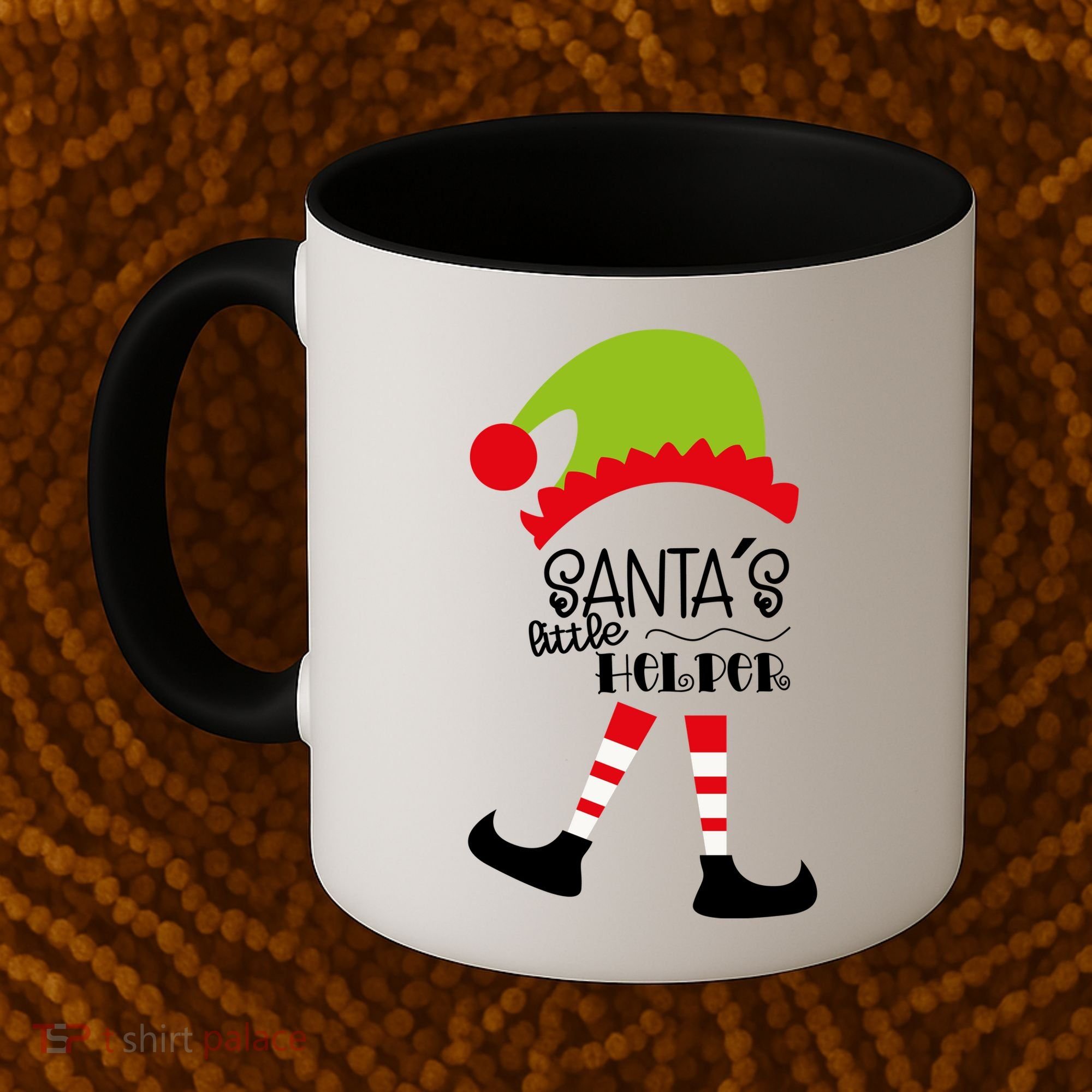 Santas Little Helper Elf Holiday Coffee Mug