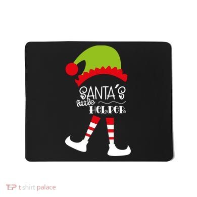 Santas Little Helper Elf Holiday Mousepad