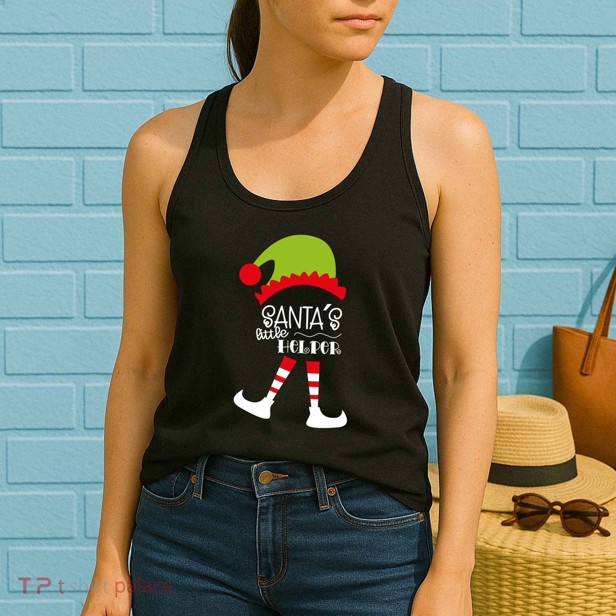 Santas Little Helper Elf Holiday Women's Tank Top