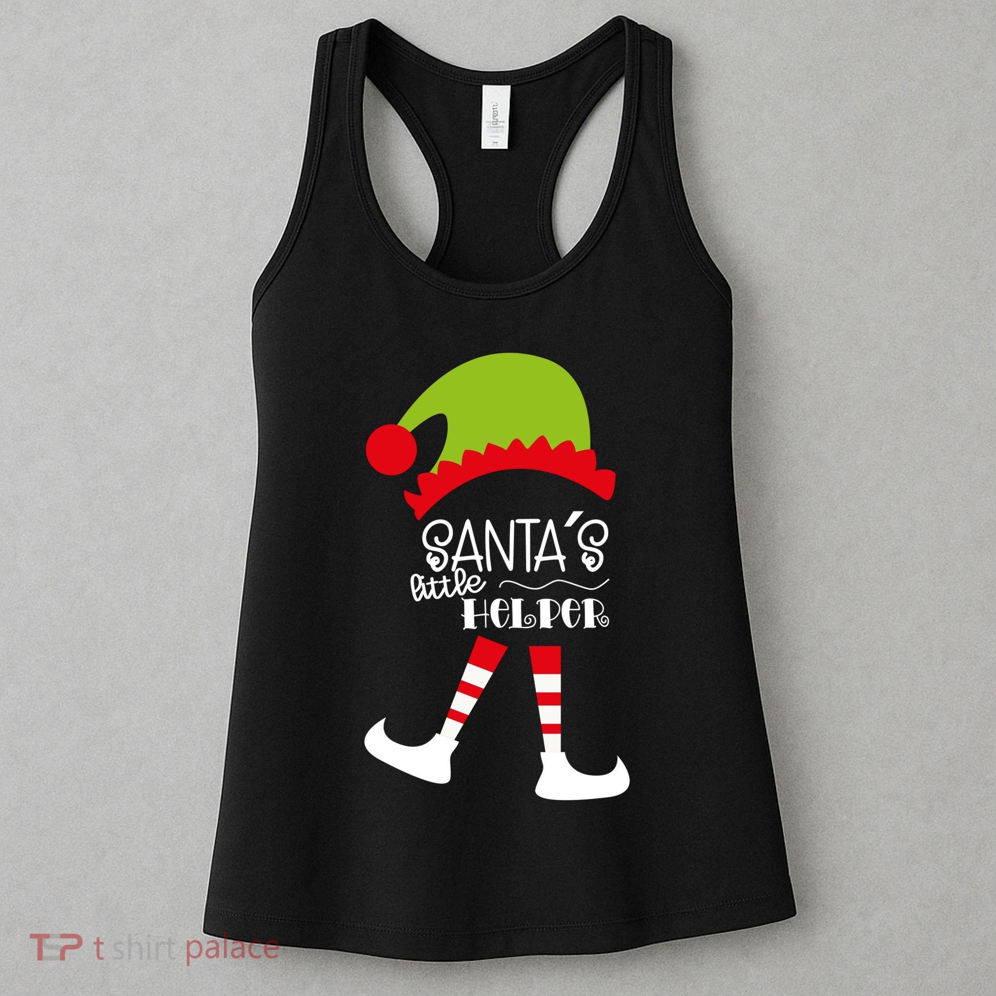 Santas Little Helper Elf Holiday Women's Tank Top