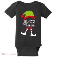 Santas Little Helper Elf Holiday Baby Bodysuit thumb 0