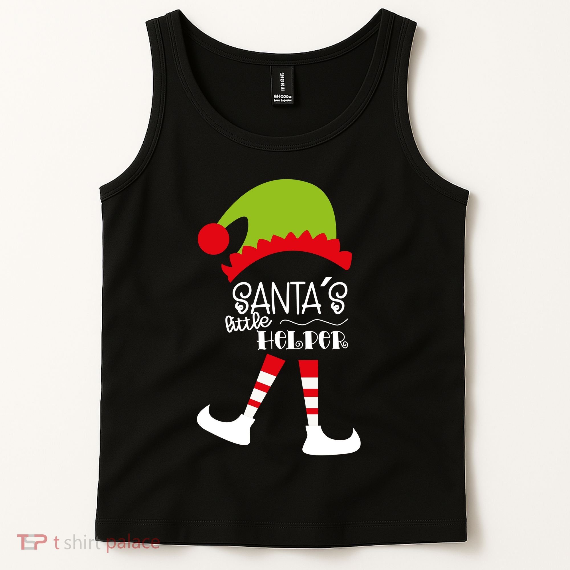 Santas Little Helper Elf Holiday Tank Top