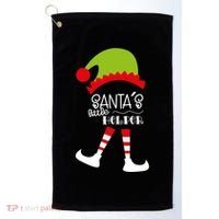 Santas Little Helper Elf Holiday Golf Towel thumb 0