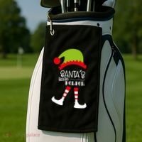 Santas Little Helper Elf Holiday Golf Towel thumb 2