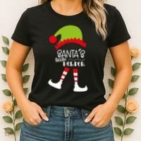Santas Little Helper Elf Holiday Women's T-Shirt thumb 2
