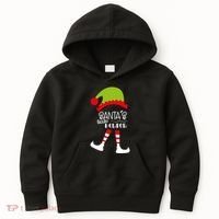 Santas Little Helper Elf Holiday Kids Hoodie thumb 0