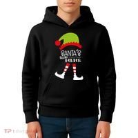 Santas Little Helper Elf Holiday Kids Hoodie thumb 4