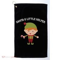 Santa's Little Helper Golf Towel thumb 0