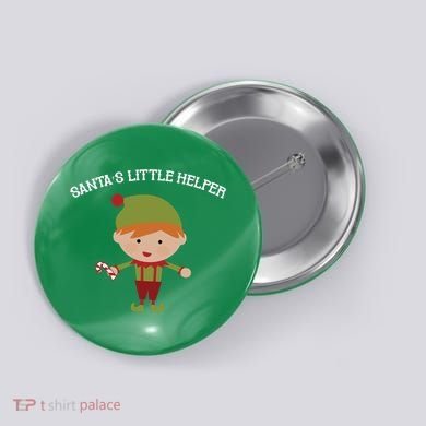 Santa's Little Helper Button