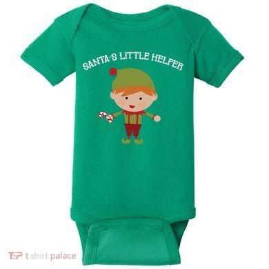 Santa's Little Helper Baby Bodysuit