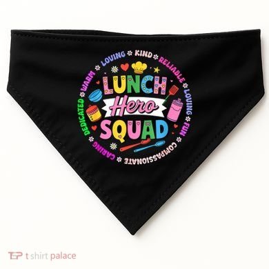 School Lunch Hero Squad USA-Made Doggie Bandana
