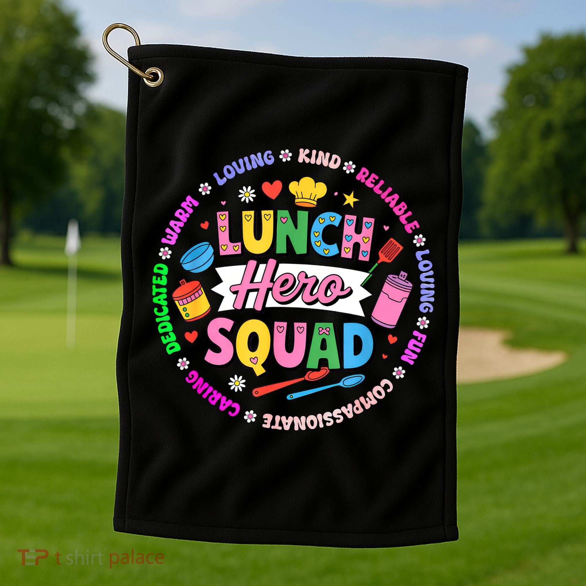 School Lunch Hero Squad Golf Towel