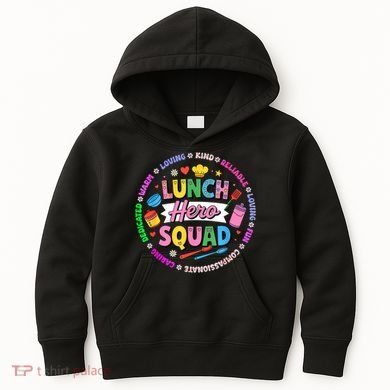 School Lunch Hero Squad Kids Hoodie