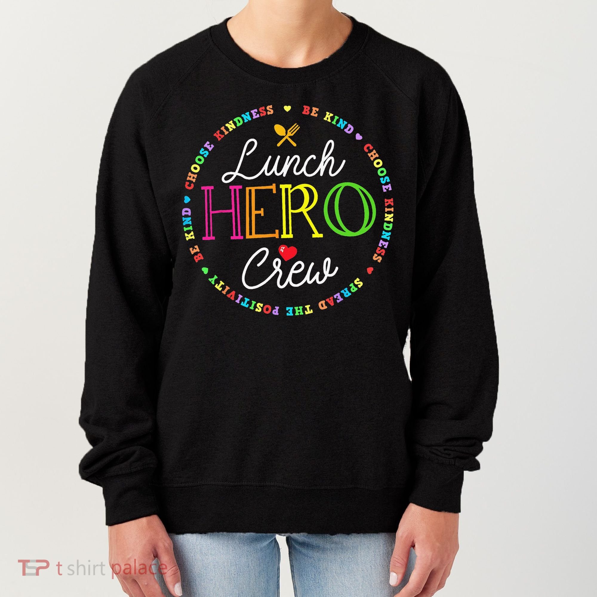 School Lunch Hero Squad Funny Cafeteria Workers Crew Lady Women's Sweatshirt