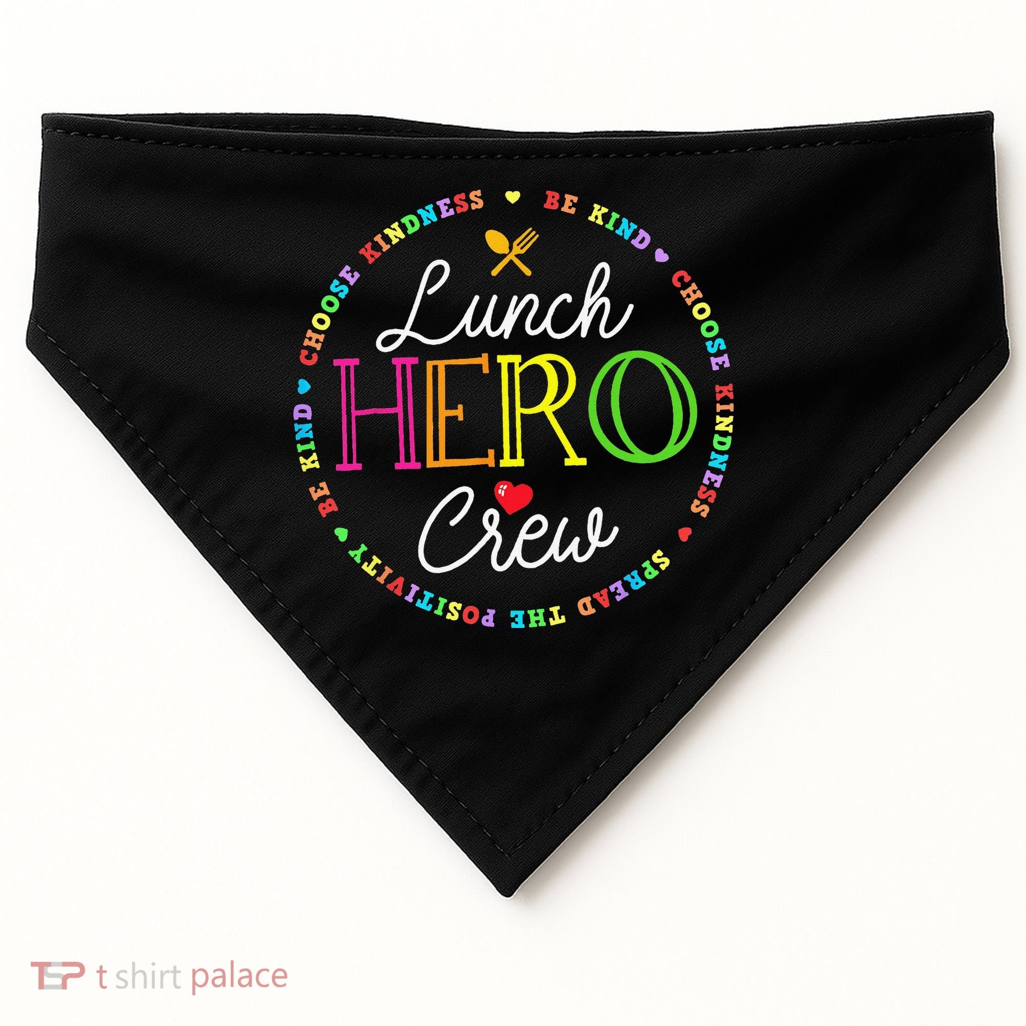 School Lunch Hero Squad Funny Cafeteria Workers Crew Lady USA-Made Doggie Bandana