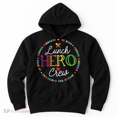 School Lunch Hero Squad Funny Cafeteria Workers Crew Lady Hoodie