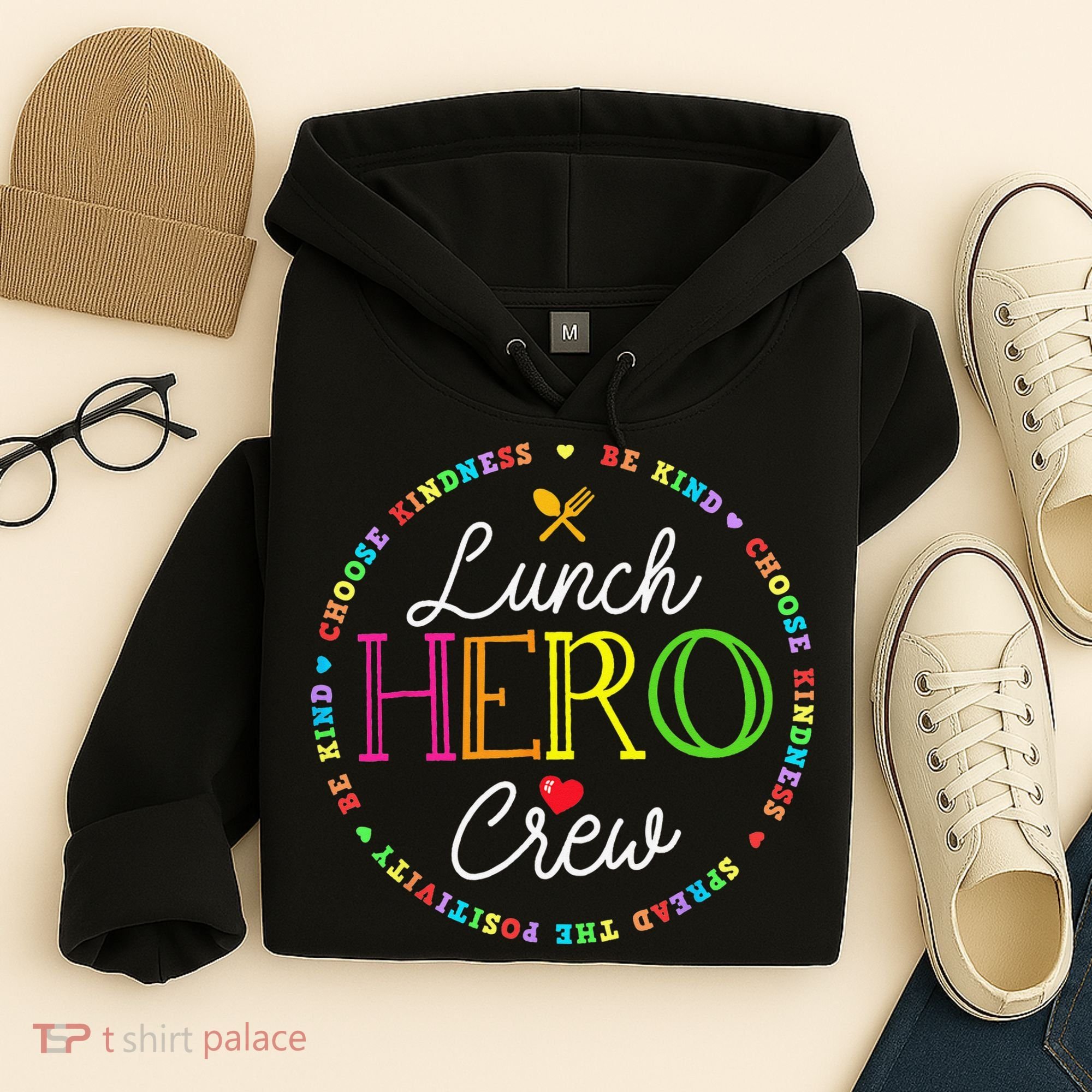 School Lunch Hero Squad Funny Cafeteria Workers Crew Lady Hoodie