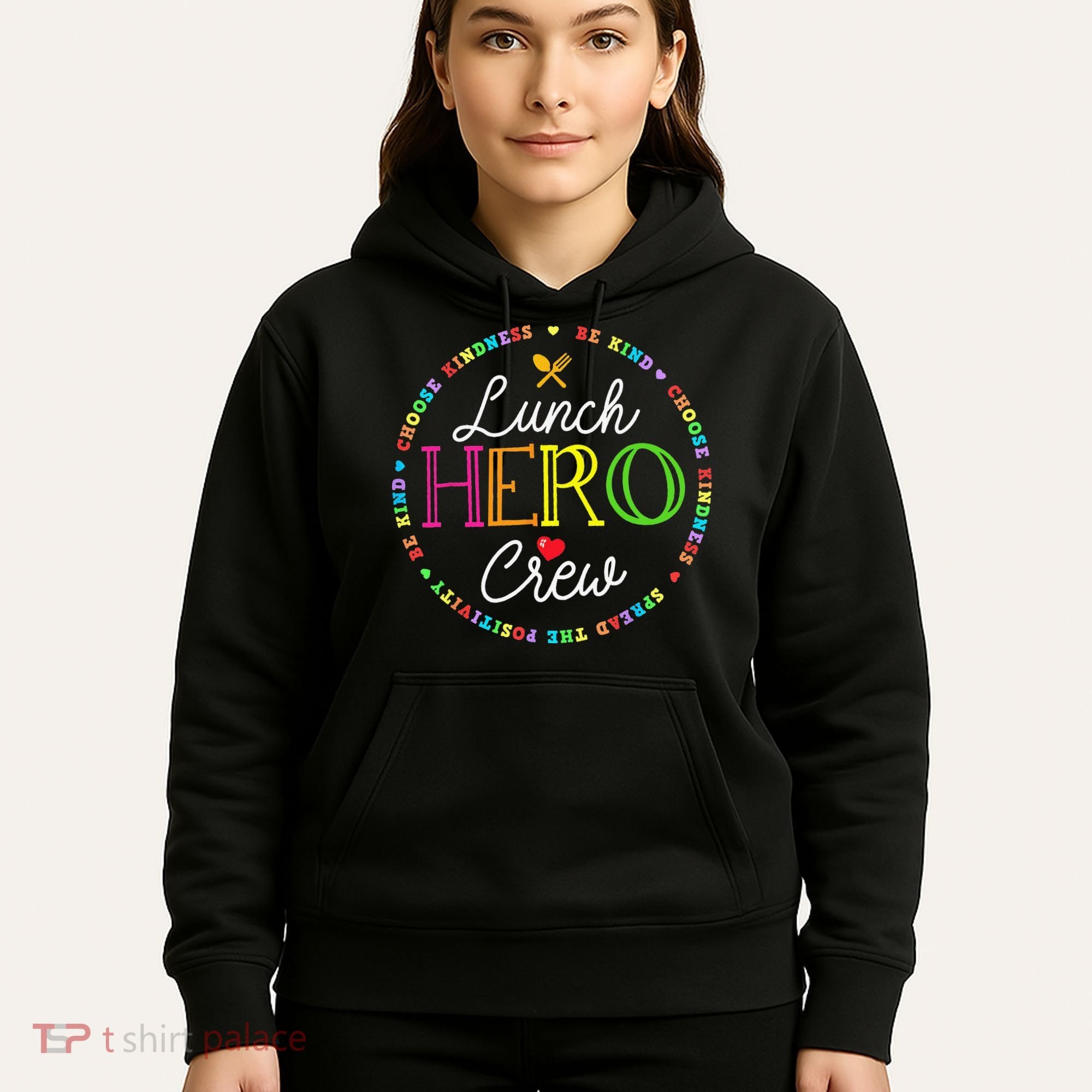 School Lunch Hero Squad Funny Cafeteria Workers Crew Lady Hoodie