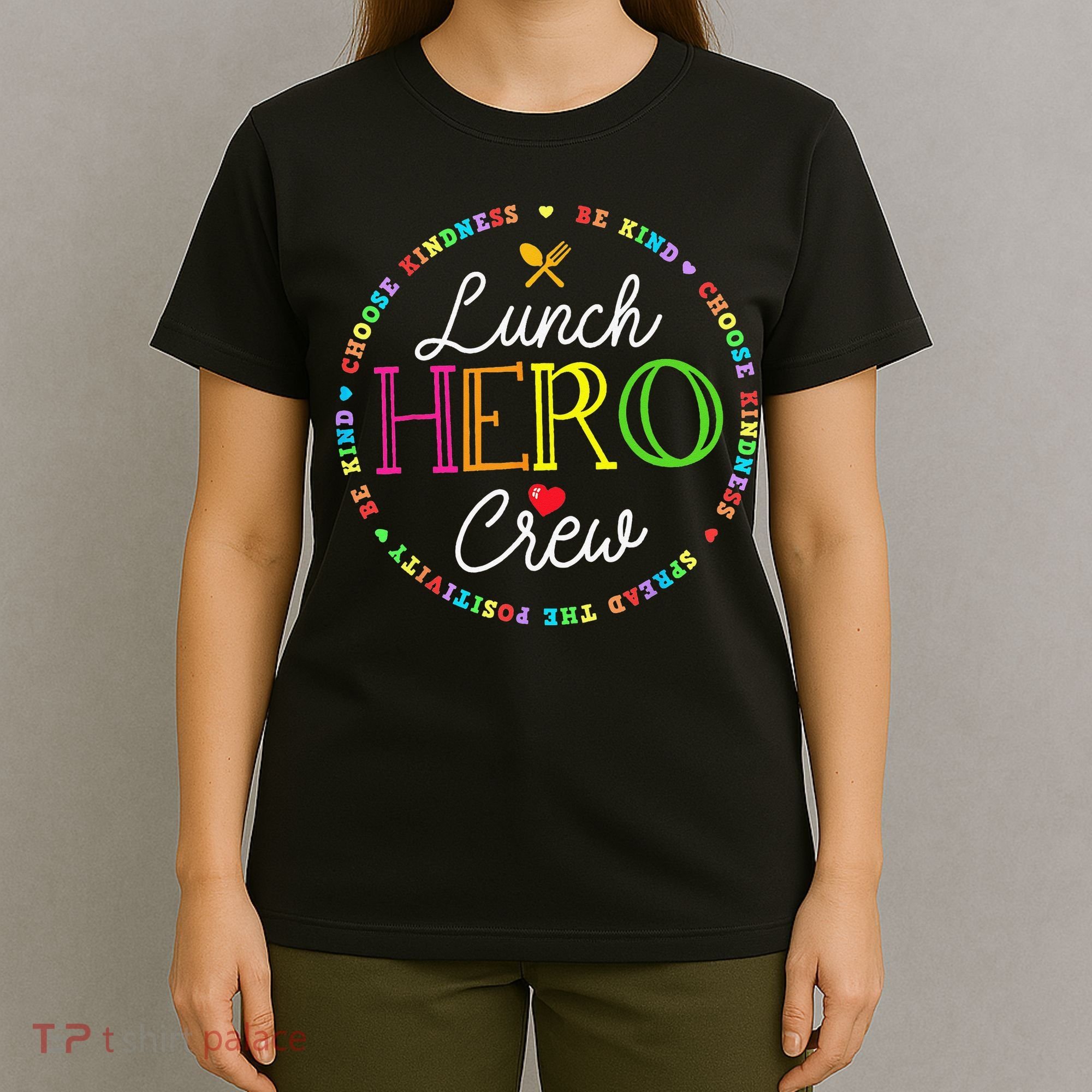 School Lunch Hero Squad Funny Cafeteria Workers Crew Lady T-Shirt