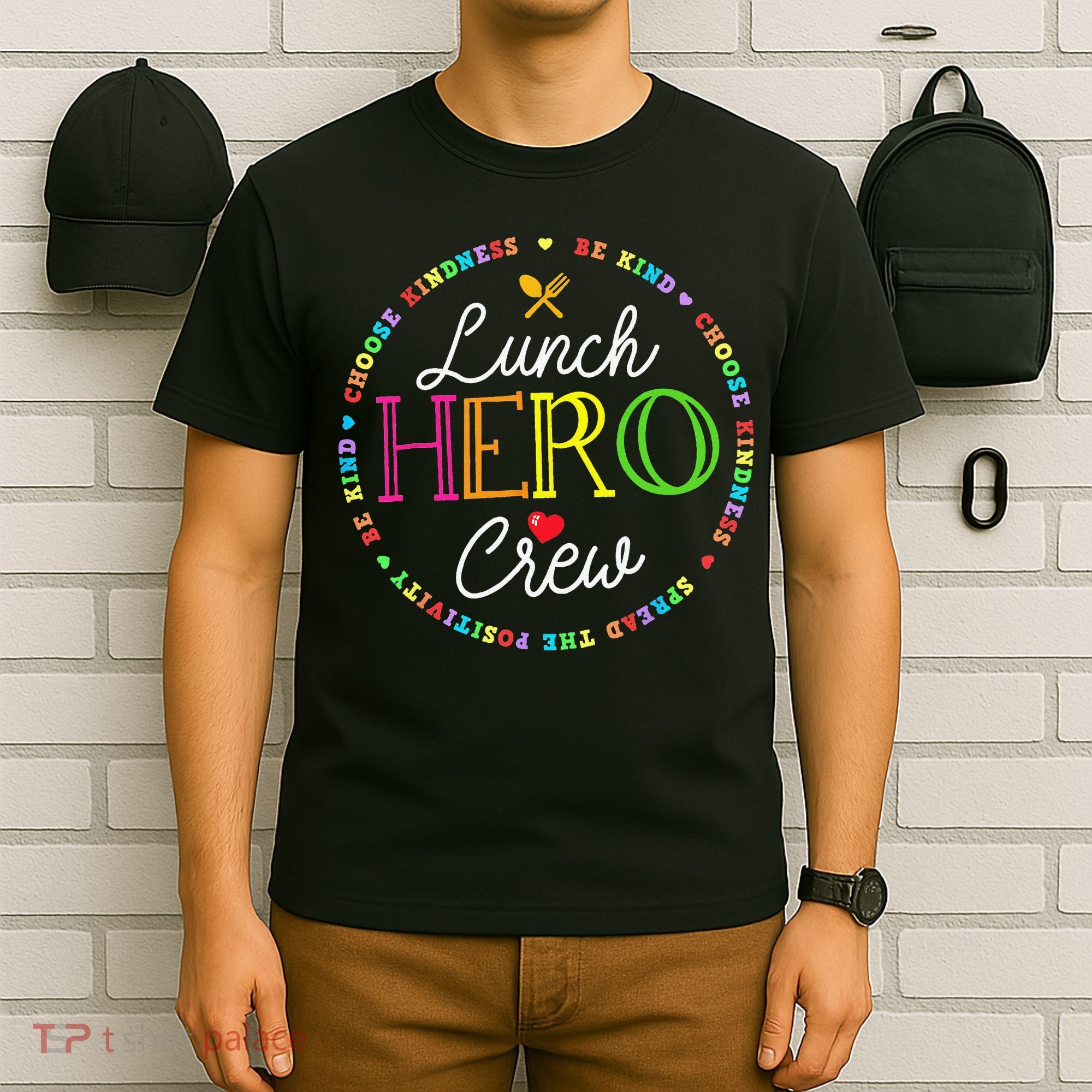 School Lunch Hero Squad Funny Cafeteria Workers Crew Lady T-Shirt