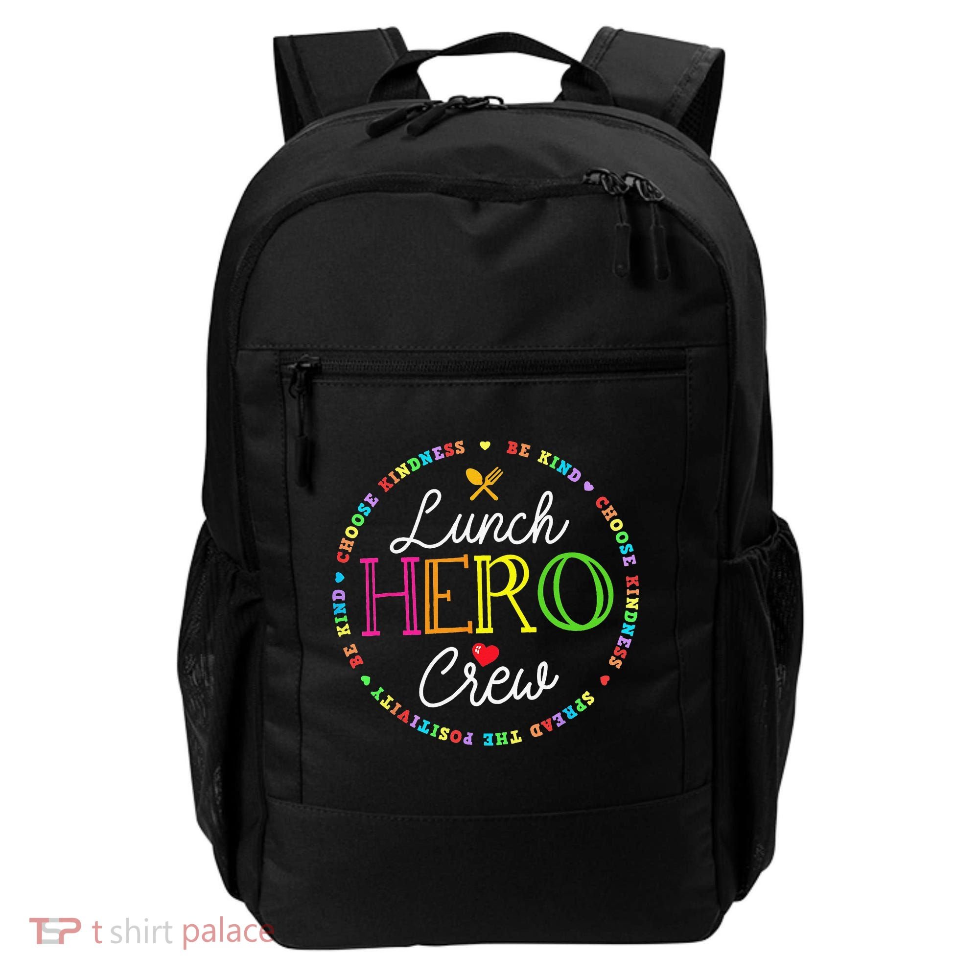 School Lunch Hero Squad Funny Cafeteria Workers Crew Lady Backpack