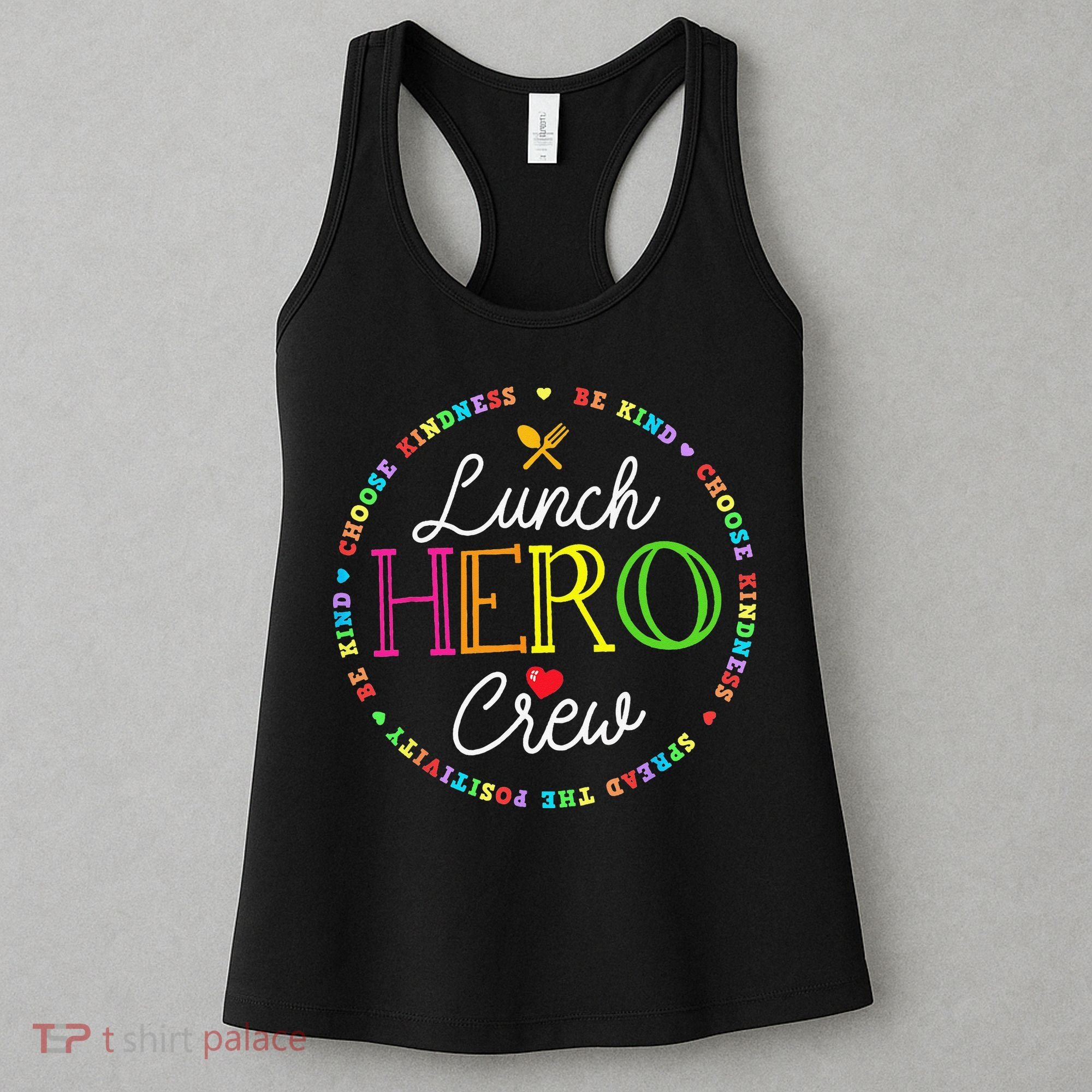 School Lunch Hero Squad Funny Cafeteria Workers Crew Lady Women's Tank Top