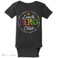 School Lunch Hero Squad Funny Cafeteria Workers Crew Lady Baby Bodysuit thumb 0