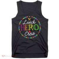 School Lunch Hero Squad Funny Cafeteria Workers Crew Lady Tank Top thumb 0