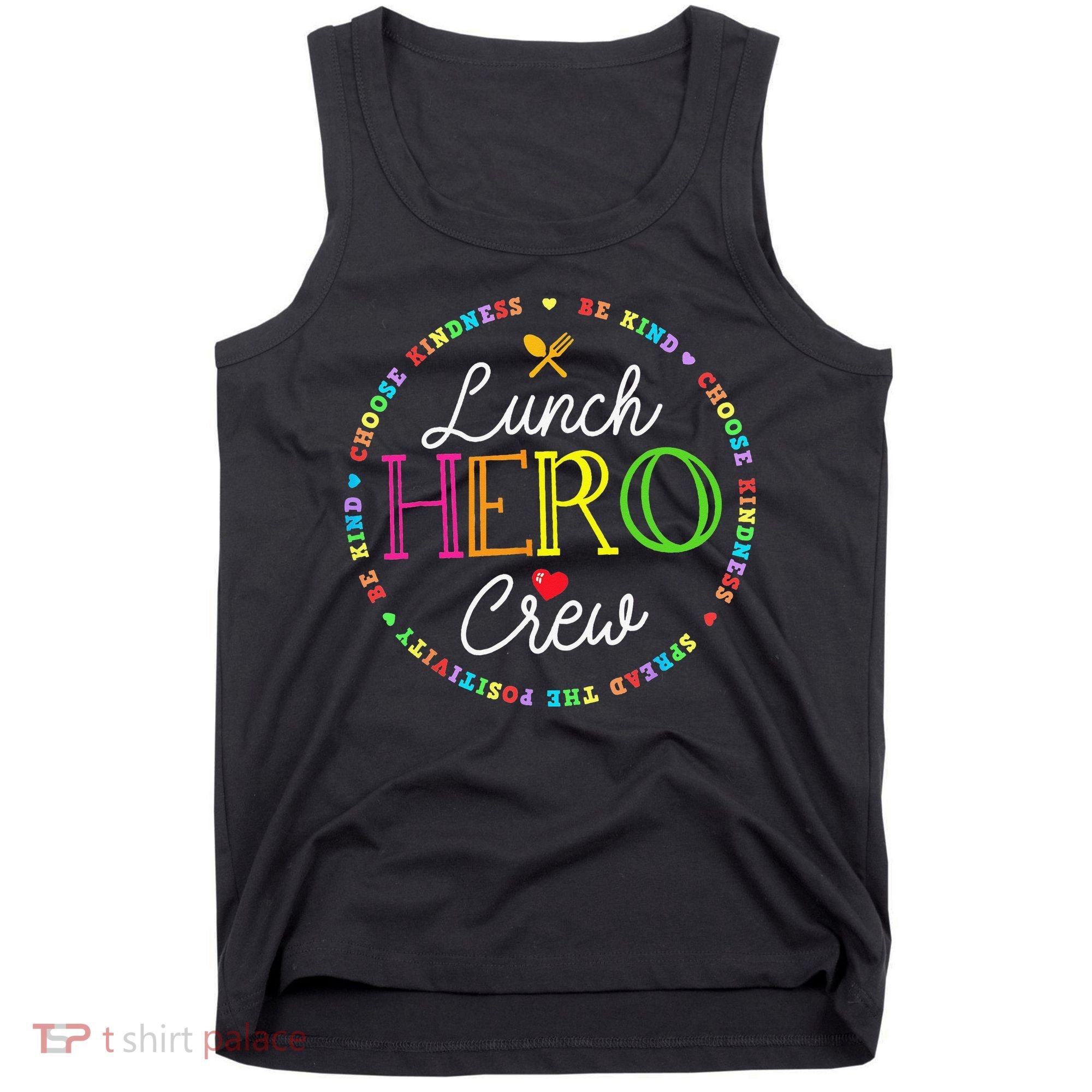 School Lunch Hero Squad Funny Cafeteria Workers Crew Lady Tank Top