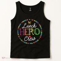 School Lunch Hero Squad Funny Cafeteria Workers Crew Lady Tank Top thumb 2