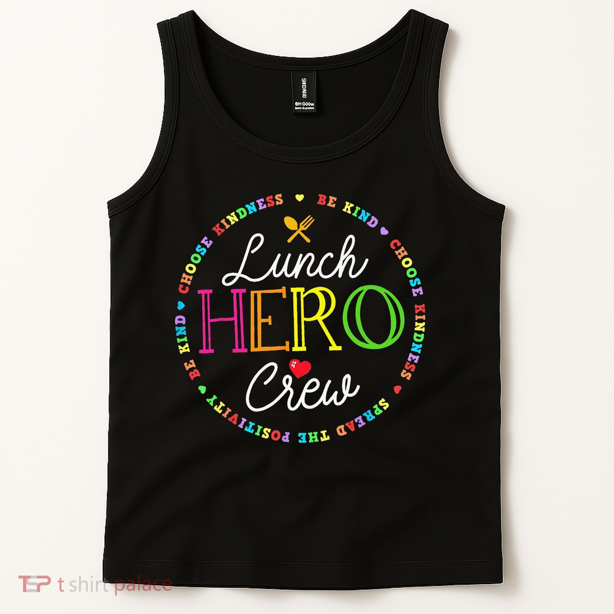 School Lunch Hero Squad Funny Cafeteria Workers Crew Lady Tank Top