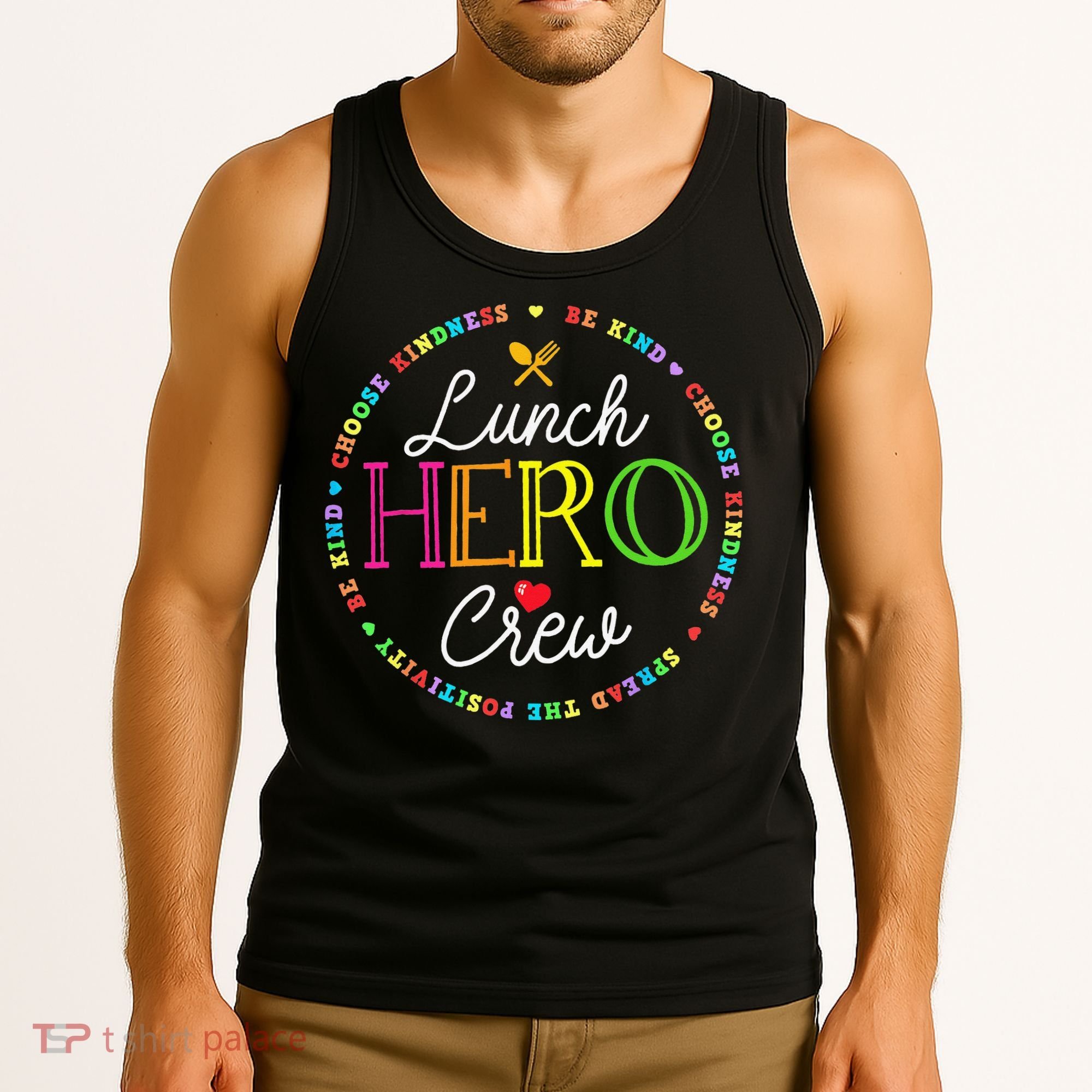 School Lunch Hero Squad Funny Cafeteria Workers Crew Lady Tank Top