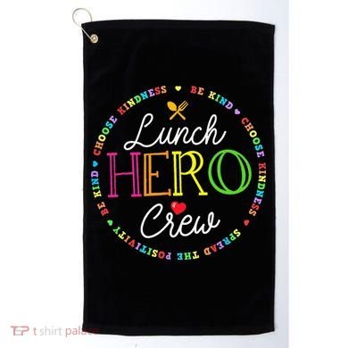 School Lunch Hero Squad Funny Cafeteria Workers Crew Lady Golf Towel