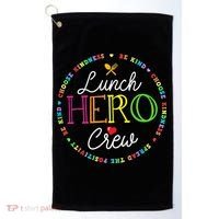 School Lunch Hero Squad Funny Cafeteria Workers Crew Lady Golf Towel thumb 0